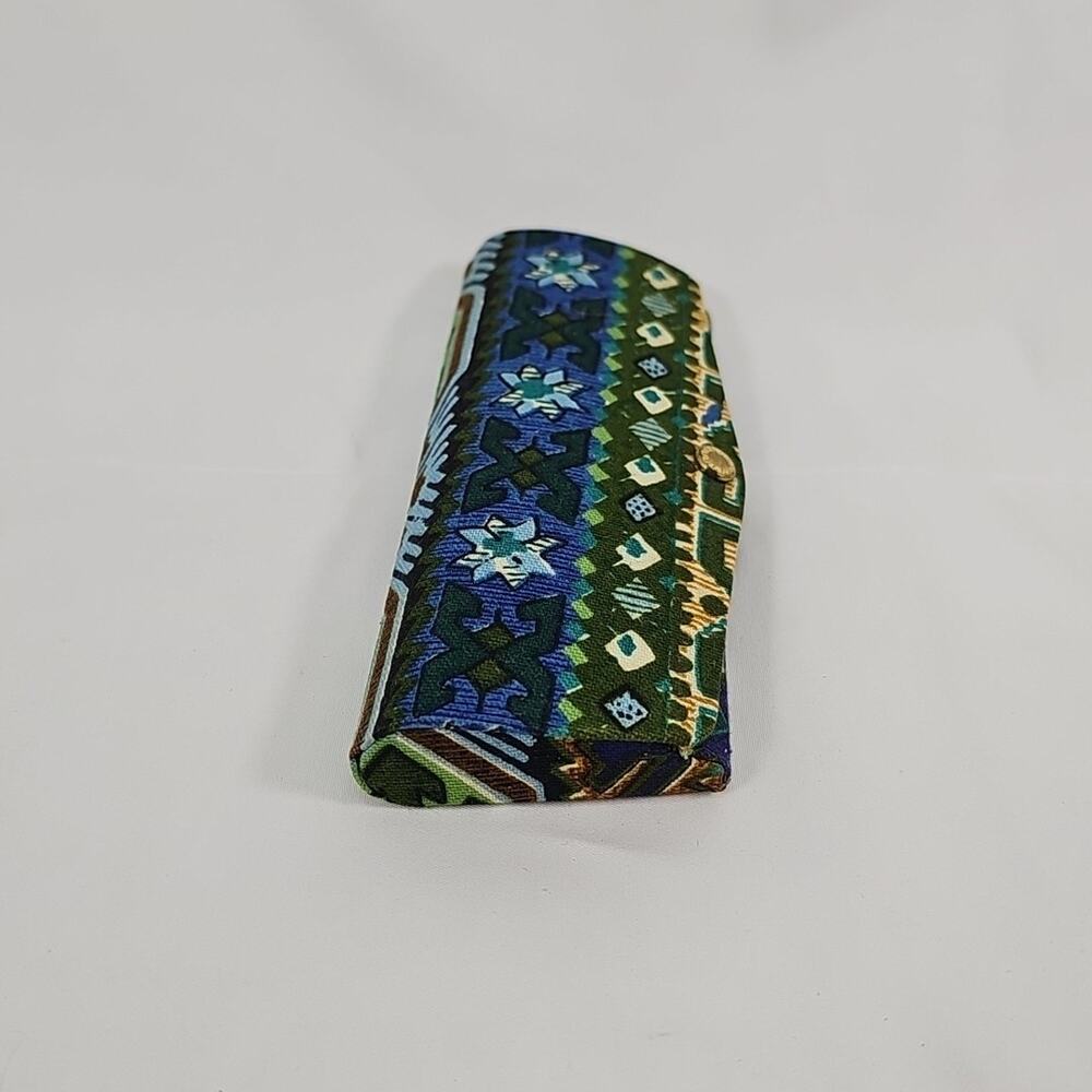 Vintage Eyeglass Case 1960's Mod MCM Retro Hard Shell Snap Tribal Pattern? - Picture 4 of 11